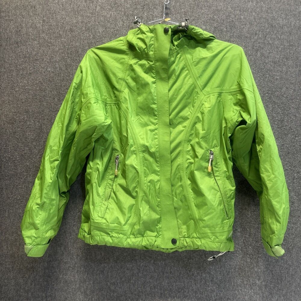 Nike ACG Jacket Womens Medium Apple Green Fit Storm Full Zip Hooded Lined Nylon